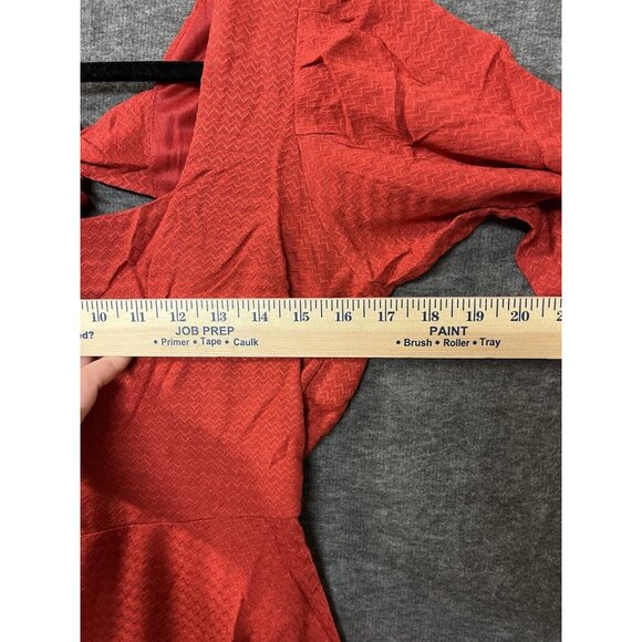 Band of The Free Dress Womens Small Red Mini Bubble Sleeves Solid Casual Summer - Picture 9 of 9